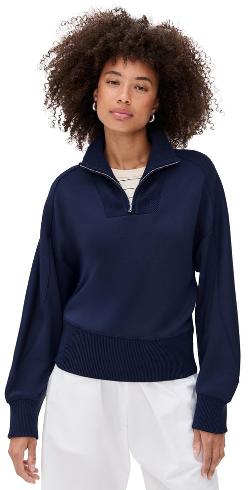 Thea Quarter-Zip Pullover Navy