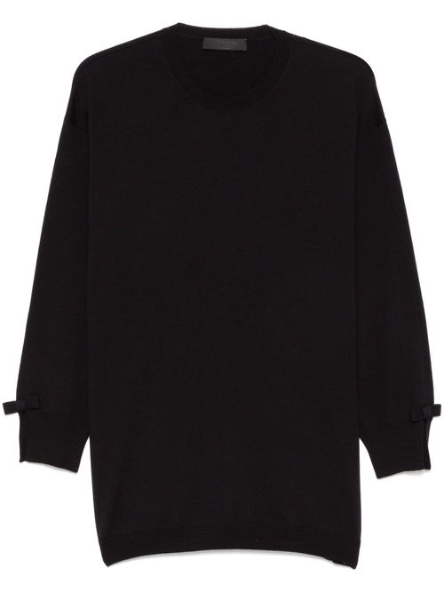 Bow-cuffs sweater - Black