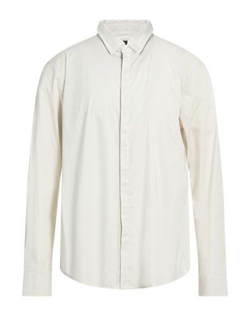 Man Shirt Ivory Size L Cotton, Elastane