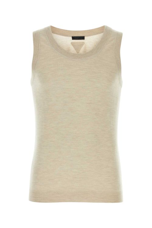 Cashmere Tank Top — Beige
