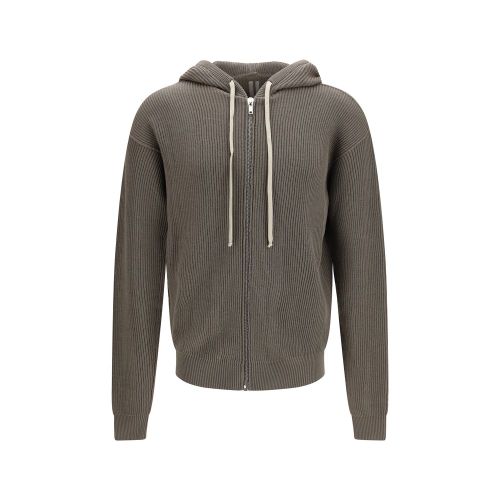 Ribbed Virgin Wool Hoodie — Gray