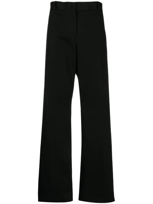 Wide-Leg Trousers — Black