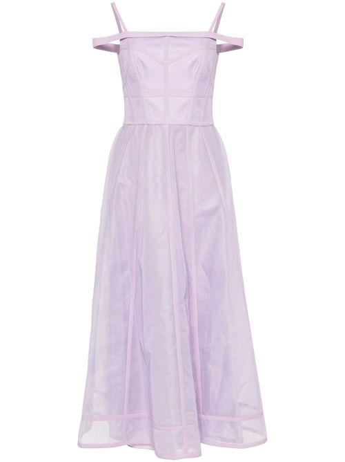 Princess-cut midi dress - Purple