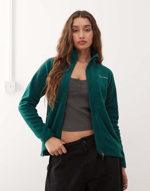 Midlayer women's prism interactive polartec fleece jacket in dark green