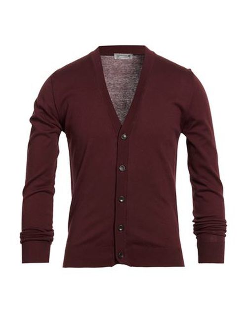 Man Cardigan Brick Size 44 Cotton