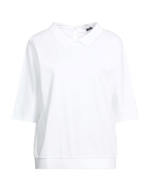 Woman Top White Size L Cotton, Elastane