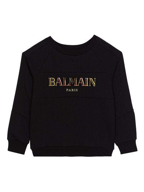 Logo-print cotton sweatshirt - Black