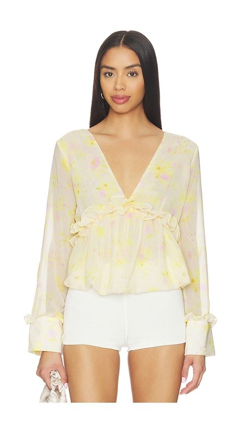 KIKA VARGAS Cynthi Top in Lemon. - 4 also , 6
