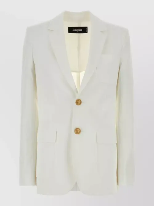 Dsquared2 - cotton blazer notch lapel front pocket