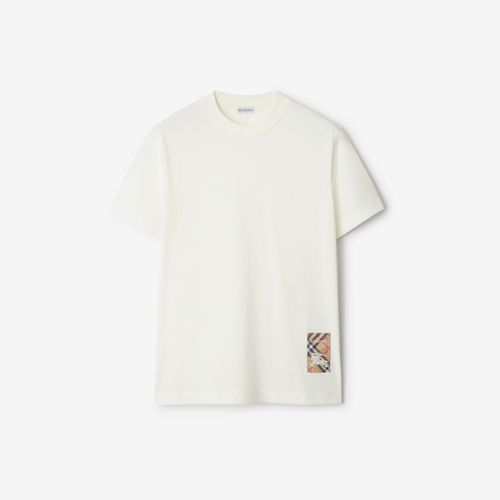 Check Label Cotton T-shirt