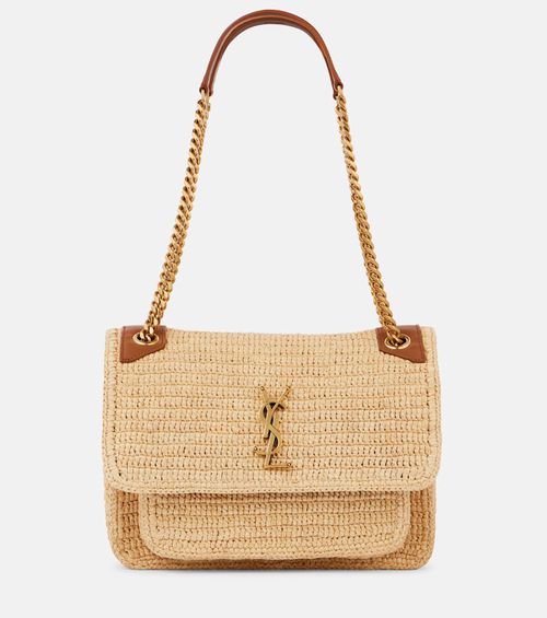Saint Laurent Niki Medium raffia shoulder bag
