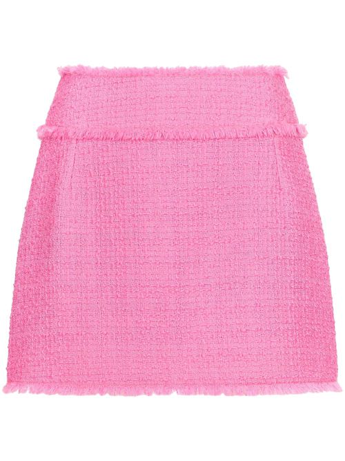High-waist tweed miniskirt - Pink
