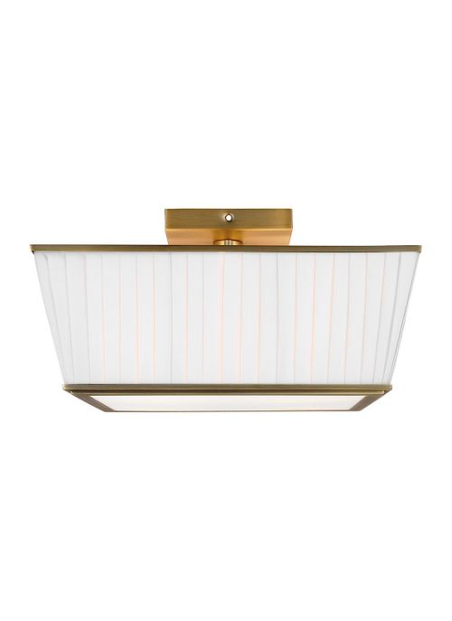 Visual Comfort Studio Esther 4-Light Ceiling Light in Time Worn Brass by Lauren Ralph Lauren