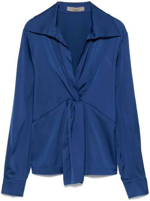 Gathered-detail blouse - Blue