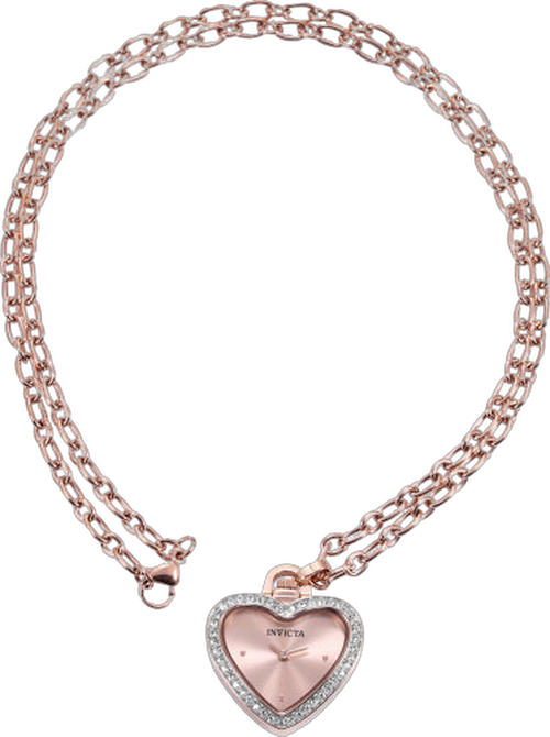 Heart Charm Bracelet Watch — Rose gold