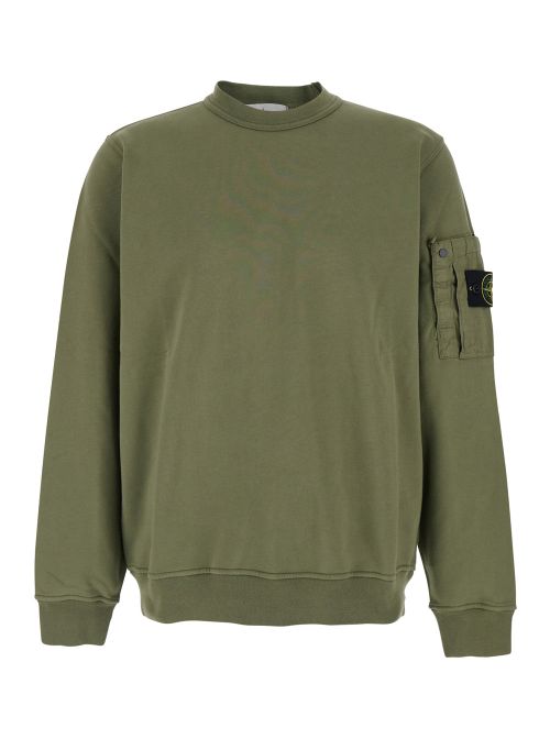 Cotton Crewneck Sweatshirt — Green