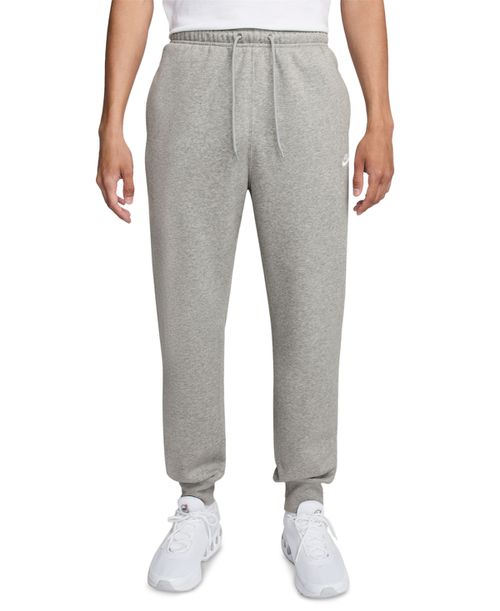 Club Men's Fleece Drawstring Joggers - Dk Grey Heather/lt Smoke Grey/white