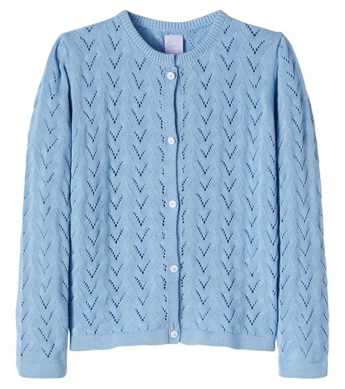 Openwork cotton cardigan