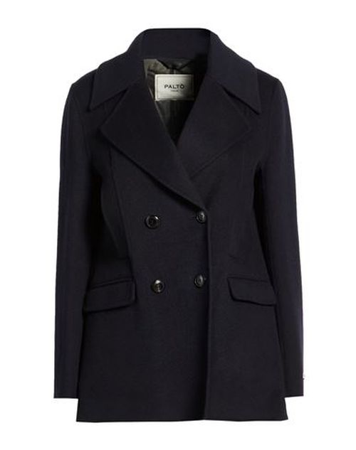 Paltò Woman Coat Midnight blue Size 6 Wool, Nylon