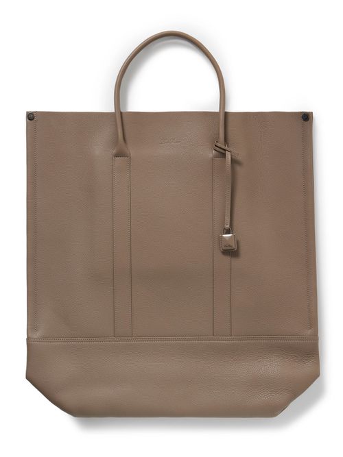 로로피아나 남성 Beam Large Full-Grain Leather Tote Bag 0400655403193