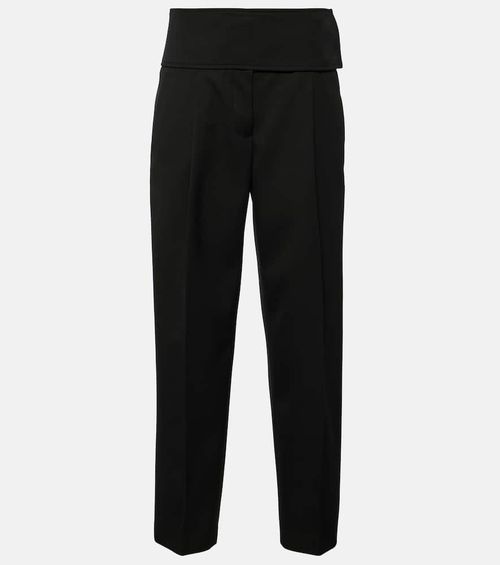 High-rise wool wide-leg pants