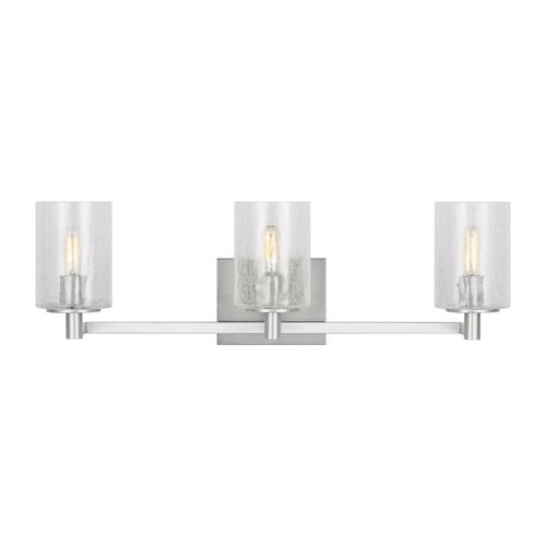 Brushed Steel Wall Bathroom Vanity Light from the Parker Collection