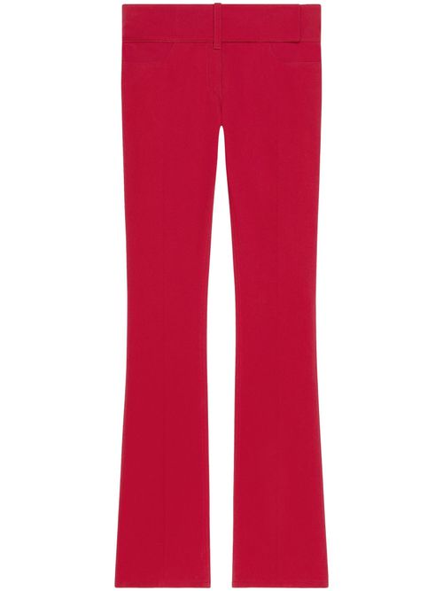Red Belted Flared Pants