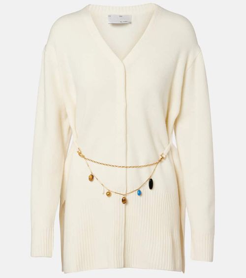 Belted wool cardigan
