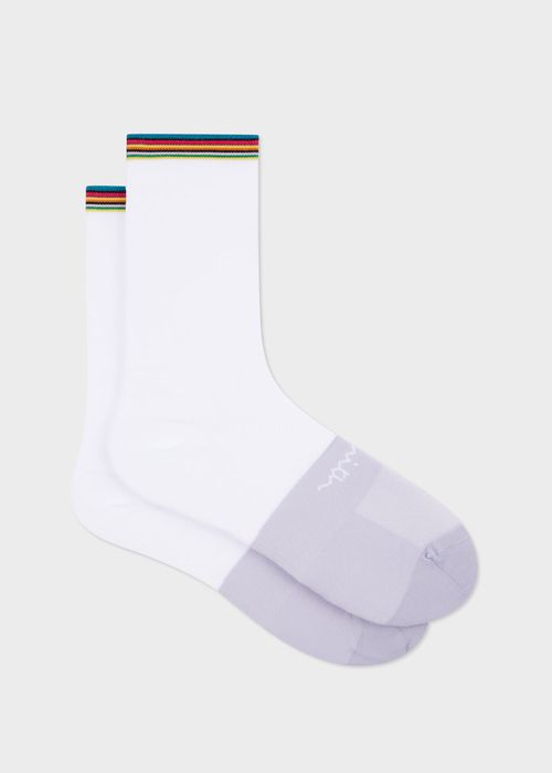 White 'Signature Stripe' Cycling Socks