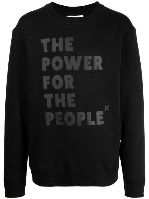 Logo-print detail sweatshirt - Black