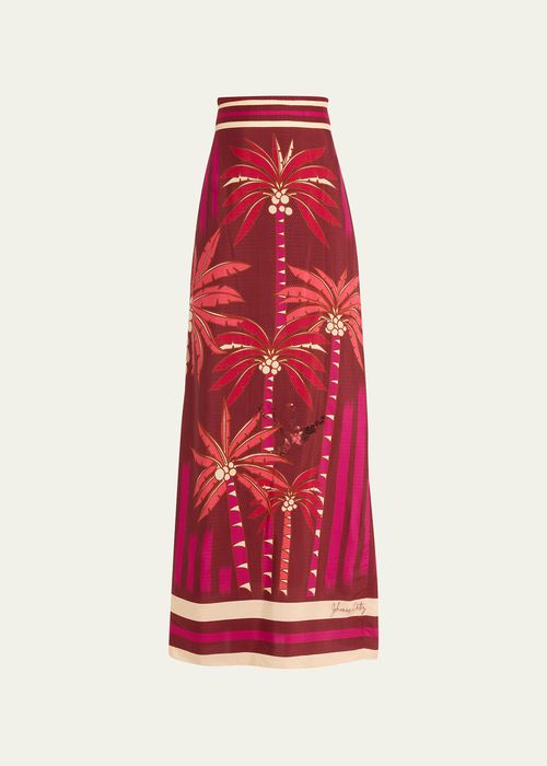 Ritmo Llanero Palm Tree Maxi Skirt