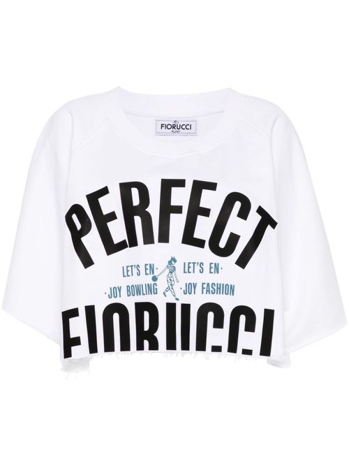 Fiorucci 여성 로고 프린트 스웨트셔츠 - 화이트 W01FPSCR093CJ05