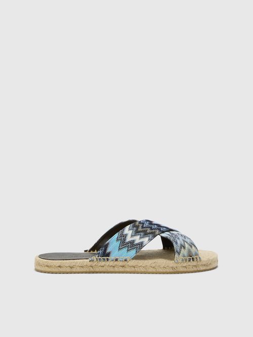 Missoni - Sandalias de hombre, Hombre, Azul Oscuro & Gri