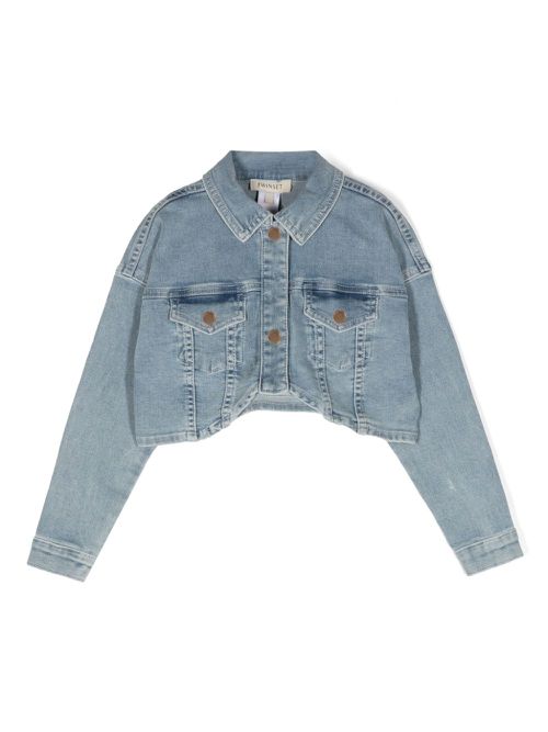 Cropped denim jacket - Blue