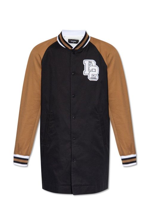 Logo Patch Panelled Varsity Coat