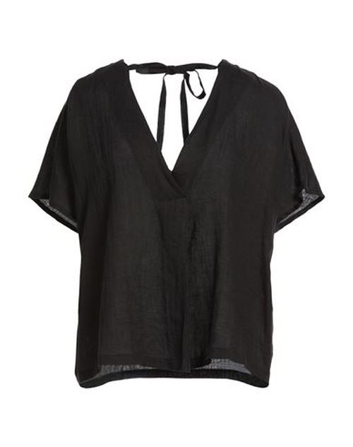 Woman Top Black Size 4 Linen