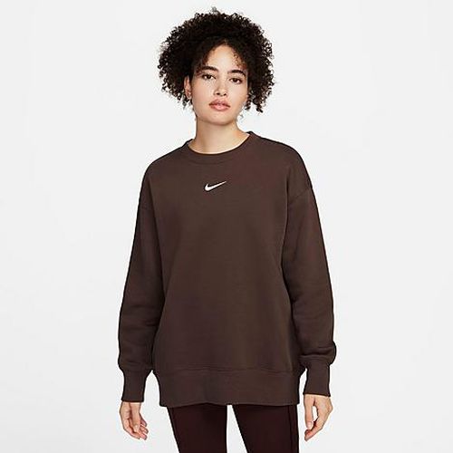 Women's Sportswear Phoenix Fleece Oversized Crewneck Sweatshirt in Baroque Brown/Sail