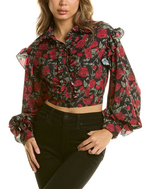 Rose Print Blouse