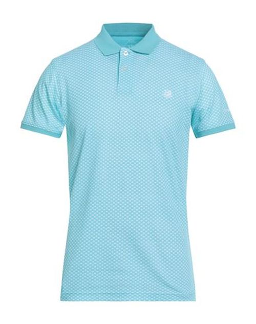 Jeans Man Polo shirt Turquoise Size L Cotton