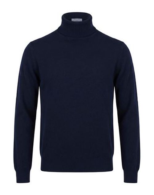 Man Turtleneck Midnight blue Size L Cashmere