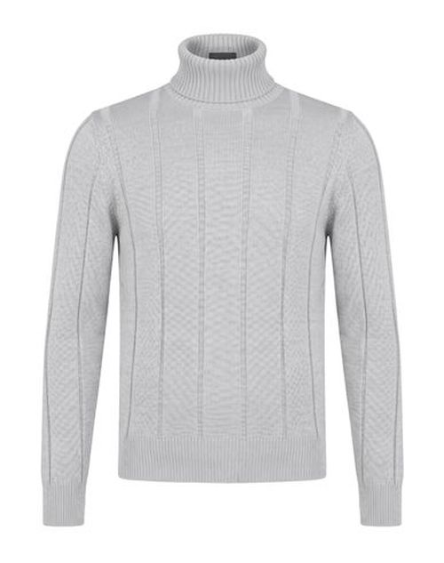 Man Turtleneck Light grey Size L Merino Wool, Acrylic