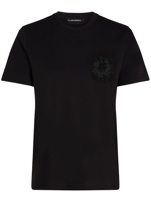 Kameo rhinestone T-shirt - Black
