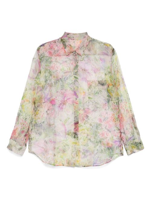 Floral-printed shirt - Green
