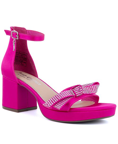 Women's Nelly Two-Piece Dress Sandals - Bright Pink Satin