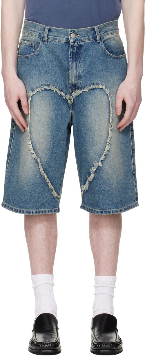 Blue 'The Love' Denim Shorts