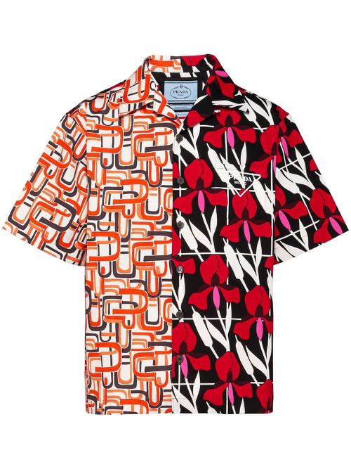 Double Match cotton shirt - Orange