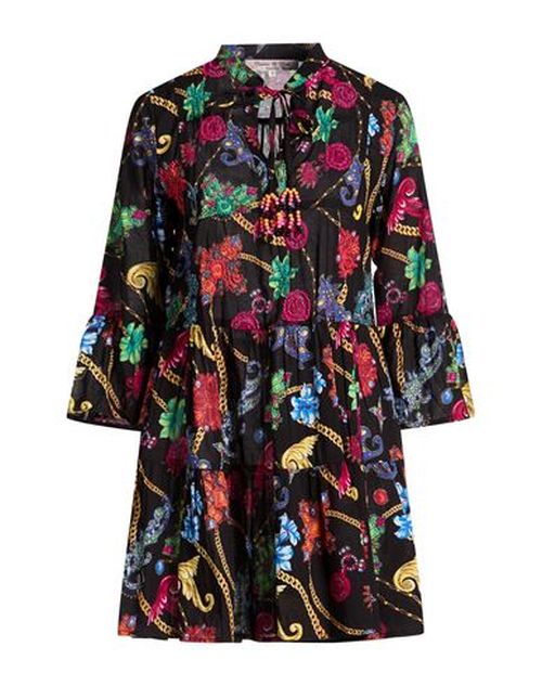 Woman Mini dress Black Size XL Cotton