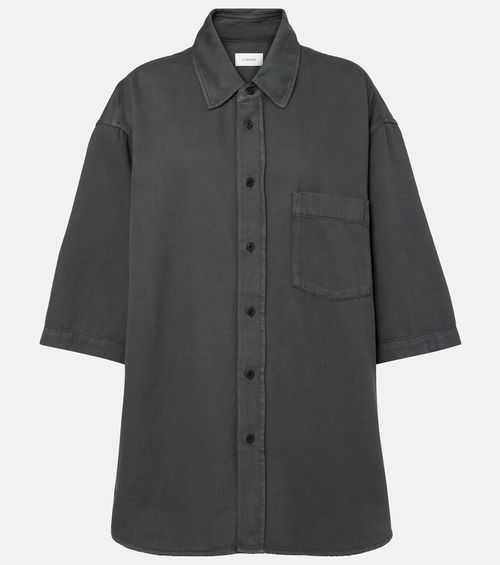 Oversized denim shirt
