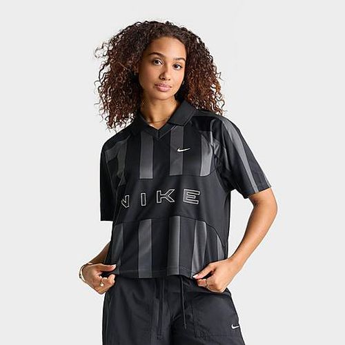 Women's Sportswear Striped Oversized Jersey in Black
