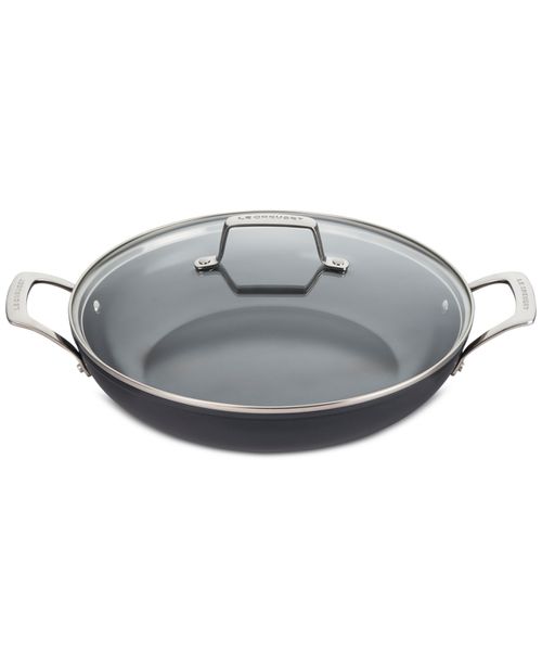 Essential Nonstick Ceramic 3.9-Qt. Shallow Braiser with Glass Lid